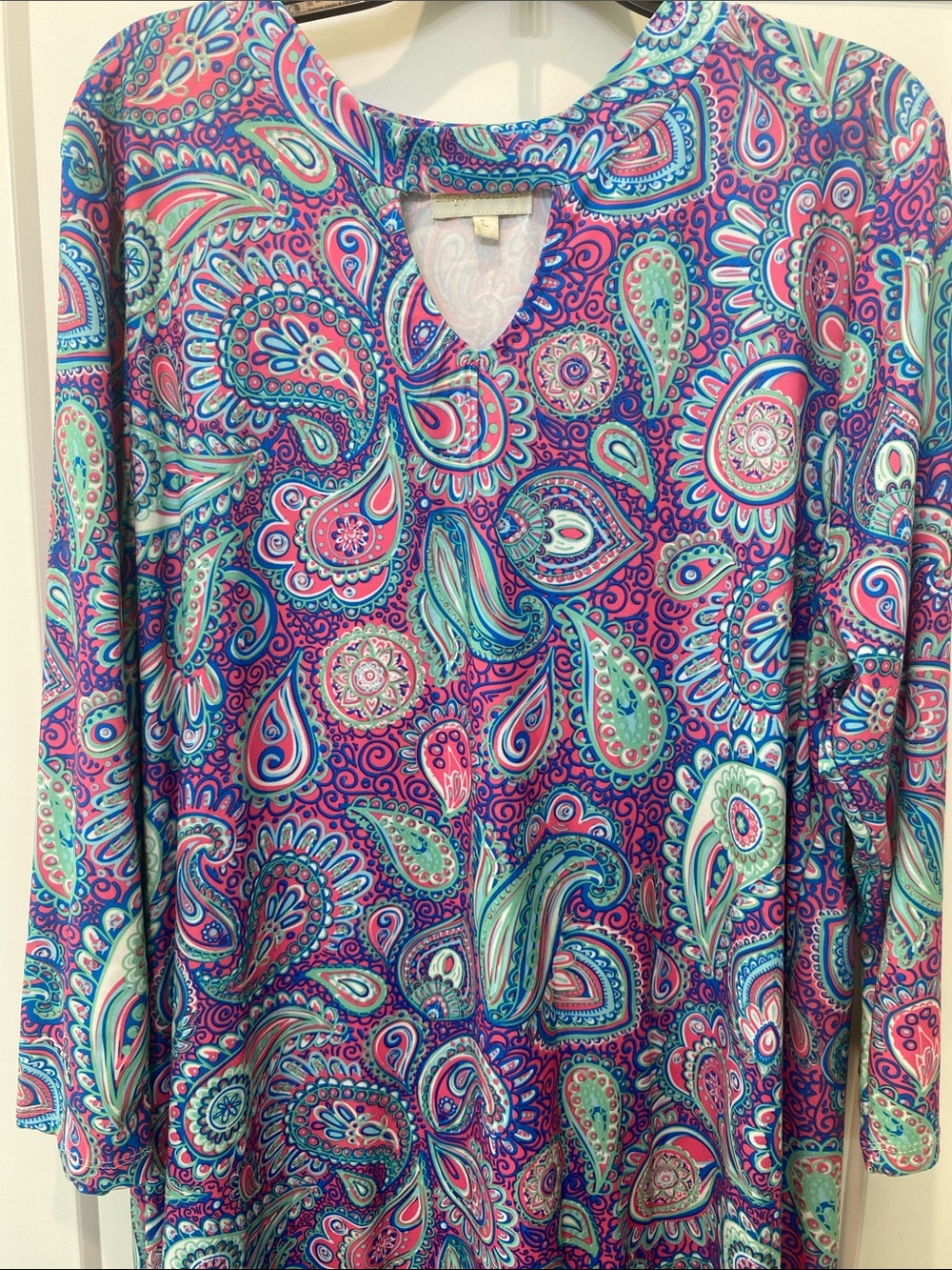 Simply Southern Paisley Long Sleeve Top - Pink, Blue & Teal